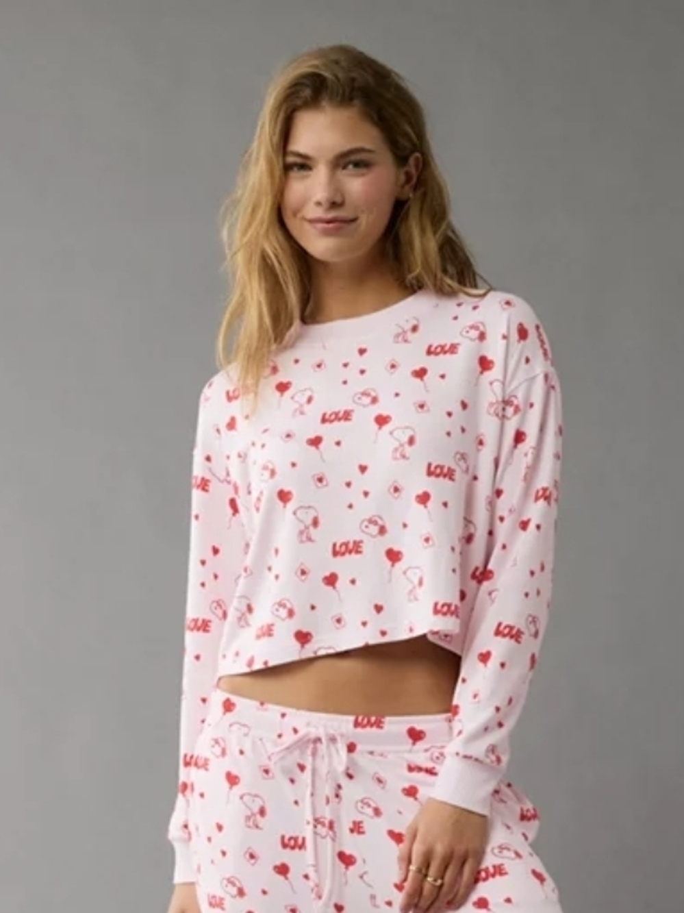 American Eagle Loungewear Snoopy Top